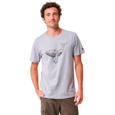 CAMISETA BATELA HOMBRE LISA BALLENA Gris