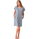 VESTIDO BATELA MUJER CON JUEGO DE RAYAS Marino&Blanco;