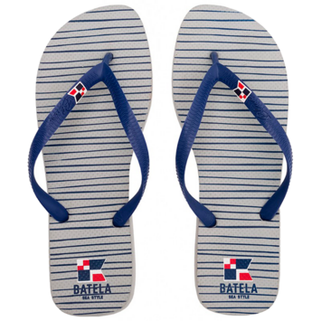 CHANCLETAS BATELA NAUTICAS RAYAS Gris