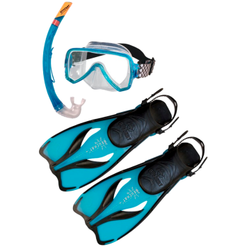 SET BEUCHAT ALETAS, GAFAS Y TUBO OCEO Turquesa