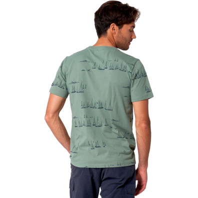 CAMISETA BATELA HOMBRE ESTAMPADA VELEROS verde