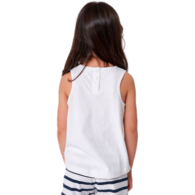 CAMISETA BATELA NIÑA SIN MANGAS Blanco