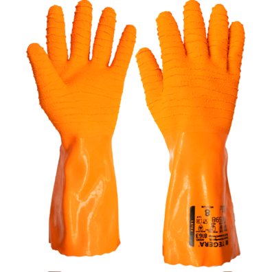 GUANTE MANIOBRA LATEX RUGOSO NARANJA TEGERA 8163