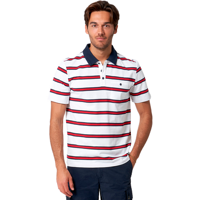 POLO BATELA HOMBRE NAVY CON BOLSILLO Blanco&rojo;&marino;