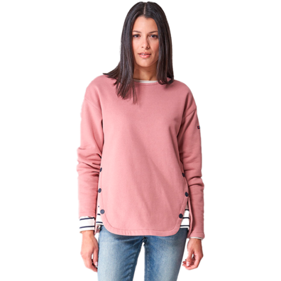 SUDADERA BATELA MUJER BOTONES LATERALES Rosa Palo